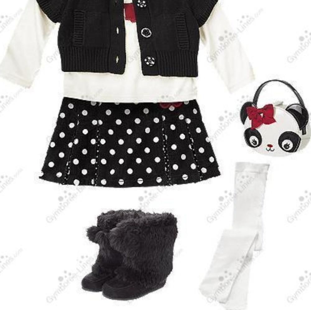 Gymboree faux fur pom pom boots
